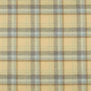 blue checked woolen fabric from Abraham Moon & Sons