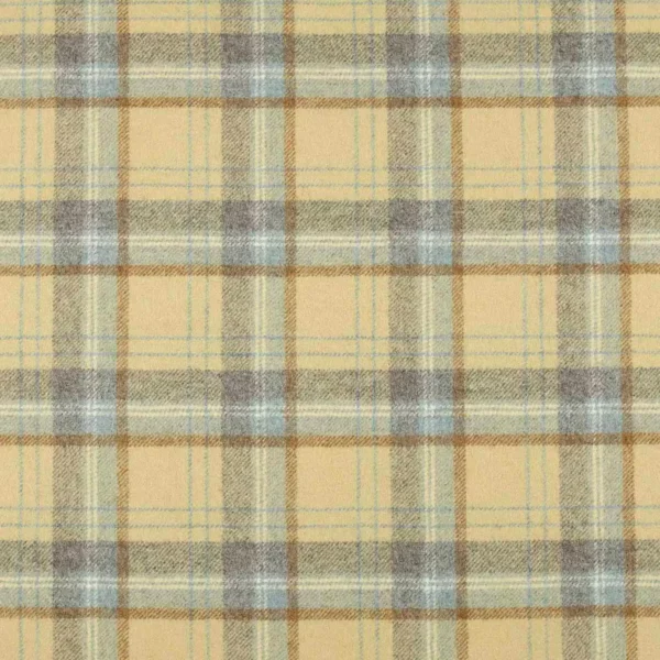 blue checked woolen fabric from Abraham Moon & Sons
