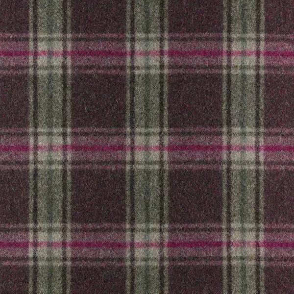 Arncliffe Fabric - Mystic Topaz by green checked woolen fabric from Abraham Moon & Sons