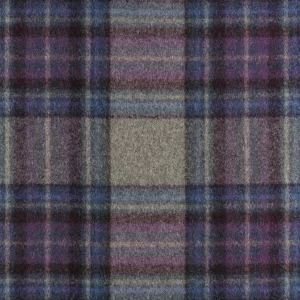 blue checked woolen fabric from Abraham Moon & Sons