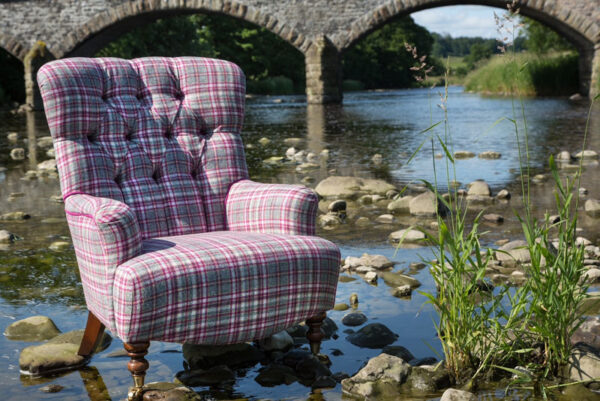 Wool Plaid Fabric - Polperro from