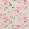 pink botanical cotton fabric from Beaumont Textiles