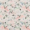 orange botanical cotton fabric from Beaumont Textiles