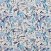 blue botanical printed fabric from Beaumont Textiles