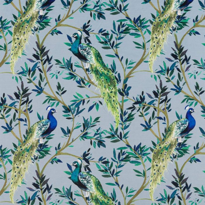 Peacock Fabric - Monsoon swatch
