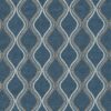 blue contemporary embroideried fabric from Beaumont Textiles