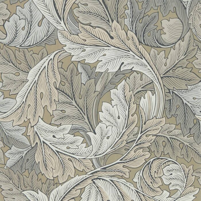Acanthus Wallpaper - Manilla / Stone swatch