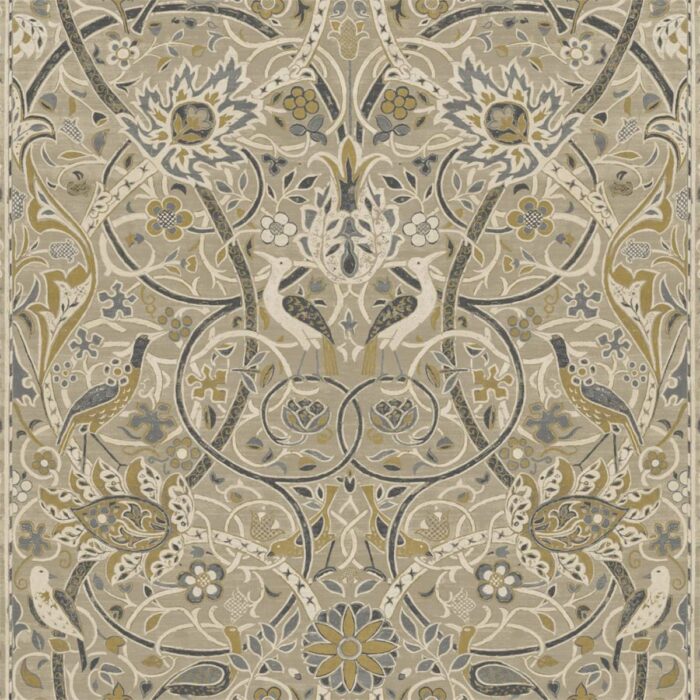Bullerswood Wallpaper - Stone / Mustard swatch