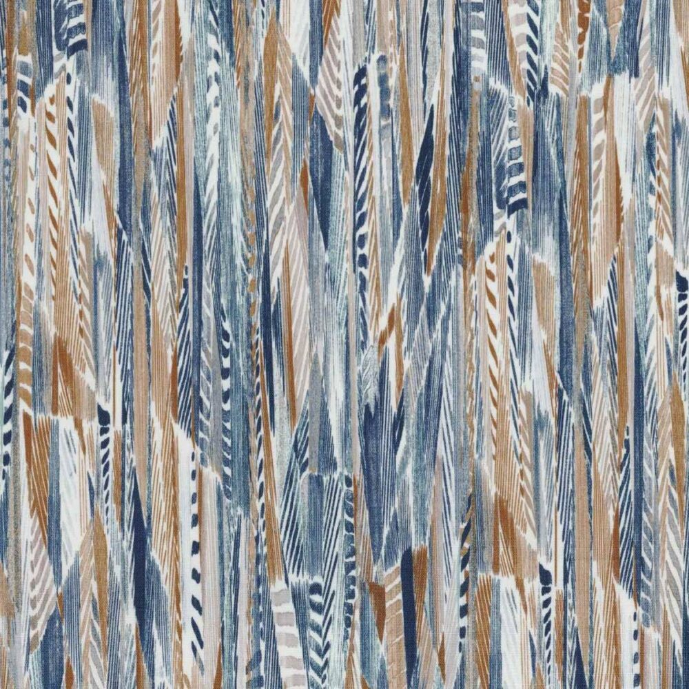 Maupiti Fabric - Marine by blue misc printed fabric from Casamance