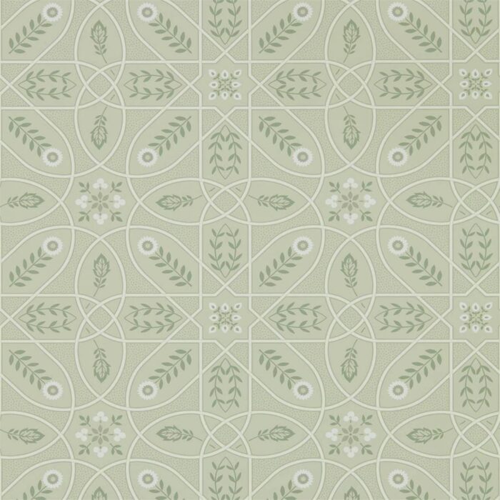 Brophy Trellis Wallpaper - Sage Linen swatch
