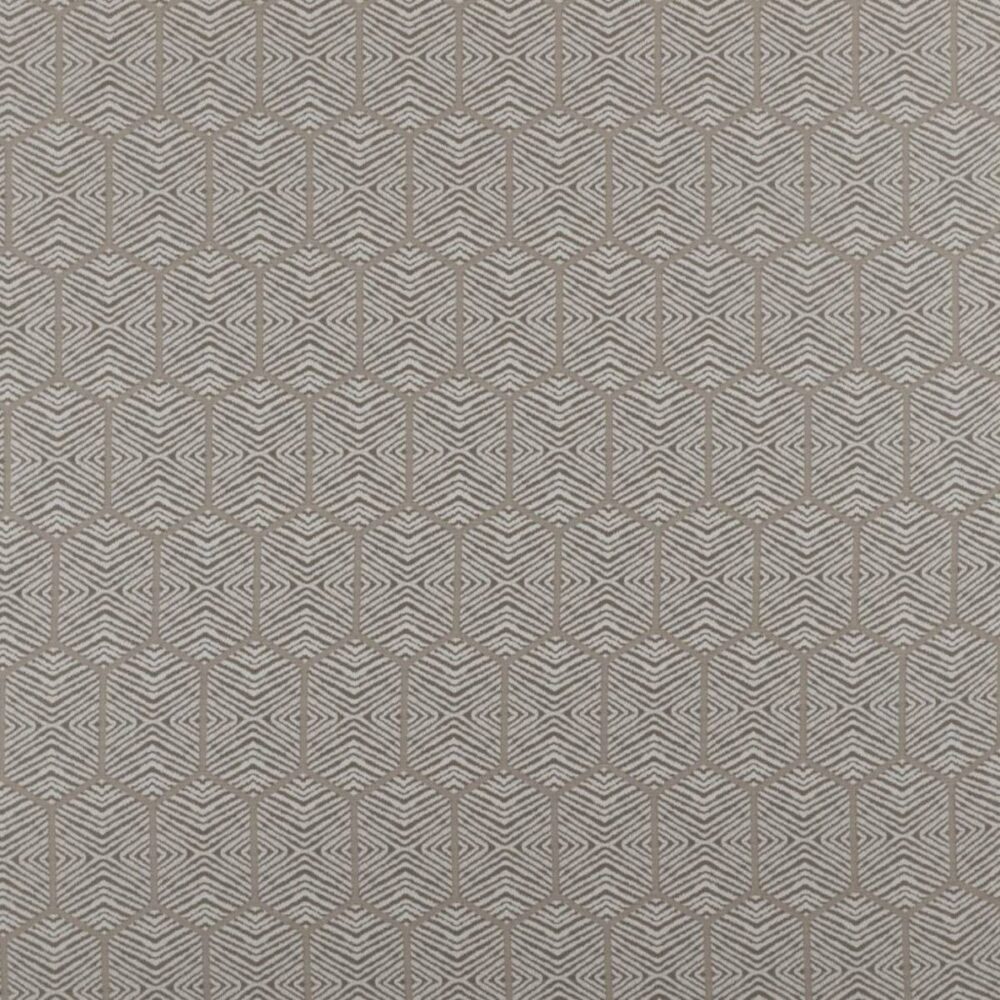 Scorpio Fabric - Champagne by black-grey geometric jacquard fabric from Ashley Wilde