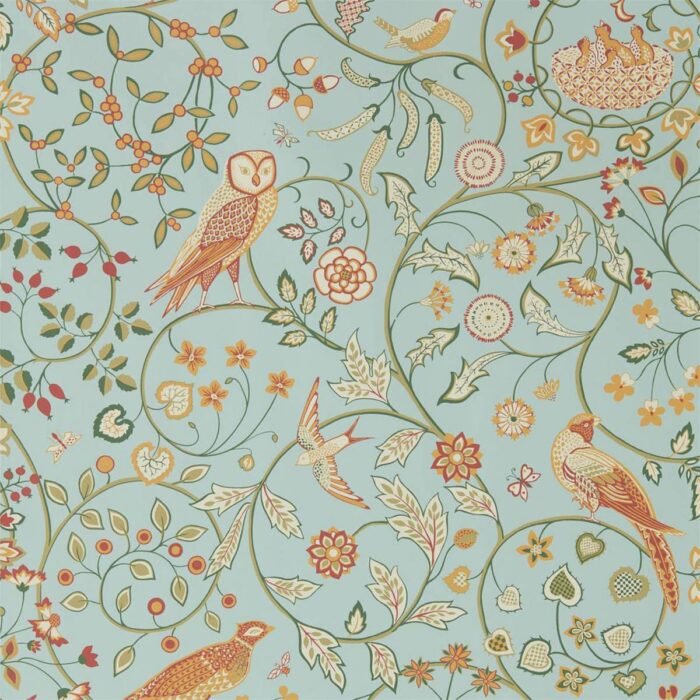Newill Wallpaper - Peppermint Russet swatch