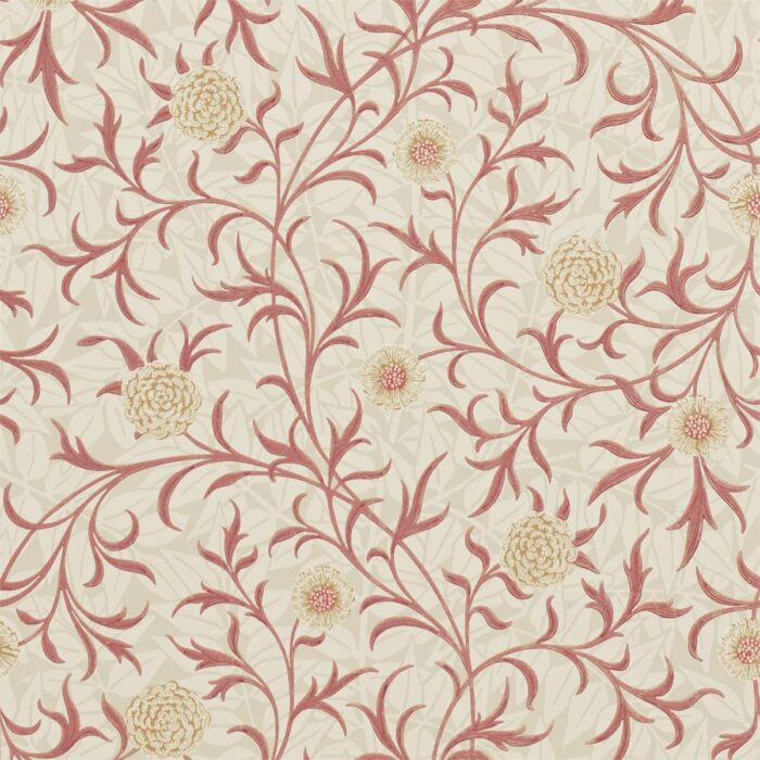 Scroll Wallpaper - Light Brick / Buff swatch