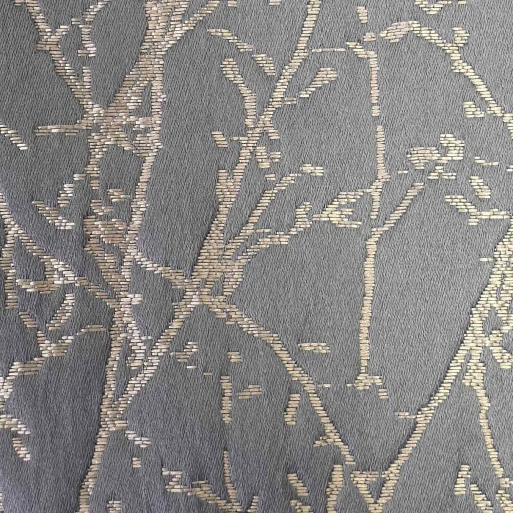 black-grey botanical jacquard fabric from Ashley Wilde