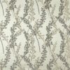 black-grey botanical jacquard fabric from Beaumont Textiles
