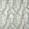 blue botanical jacquard fabric from Beaumont Textiles