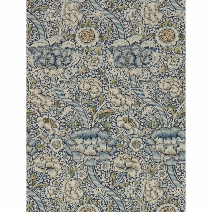 Wandle Wallpaper - Blue / Stone – Blue Stone swatch