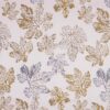 blue botanical embroideried fabric from Beaumont Textiles