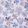 blue botanical embroideried fabric from Beaumont Textiles