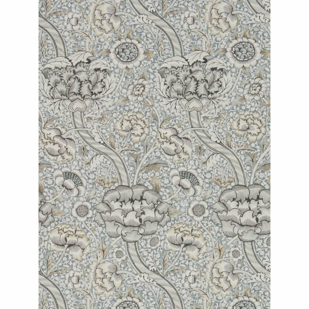 Wandle Wallpaper - Grey / Stone by black-grey botanical wallpaper from william morris & co