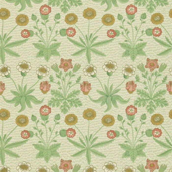 Daisy Wallpaper - Artichoke / Plaster swatch