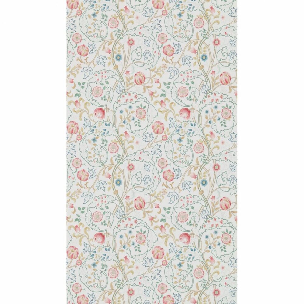 Mary Isobel Wallpaper - Pink / Ivory by blue botanical wallpaper from william morris & co
