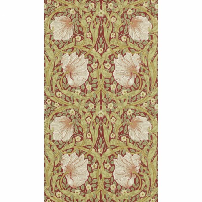 Pimpernel Wallpaper - Brick / Olive swatch