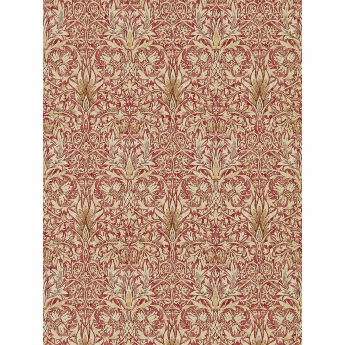 Snakeshead Wallpaper - Madder / Gold swatch