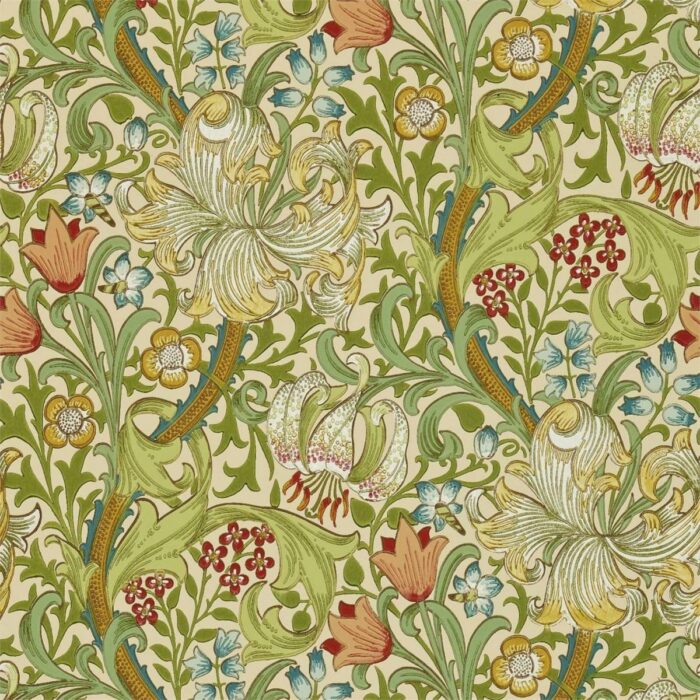 Golden Lily Wallpaper - Pale Biscuit swatch