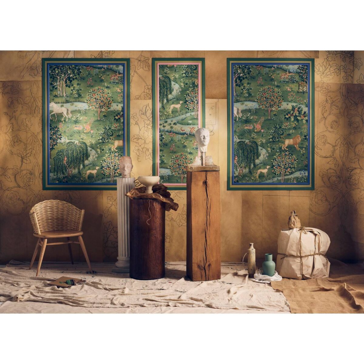 Montreal Wallpaper - Forest / Teal by Montreal Wallpaper - Forest / Teal from
