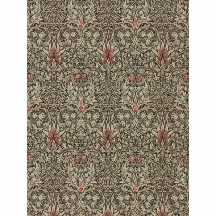 Snakeshead Wallpaper - Charcoal / Spice swatch