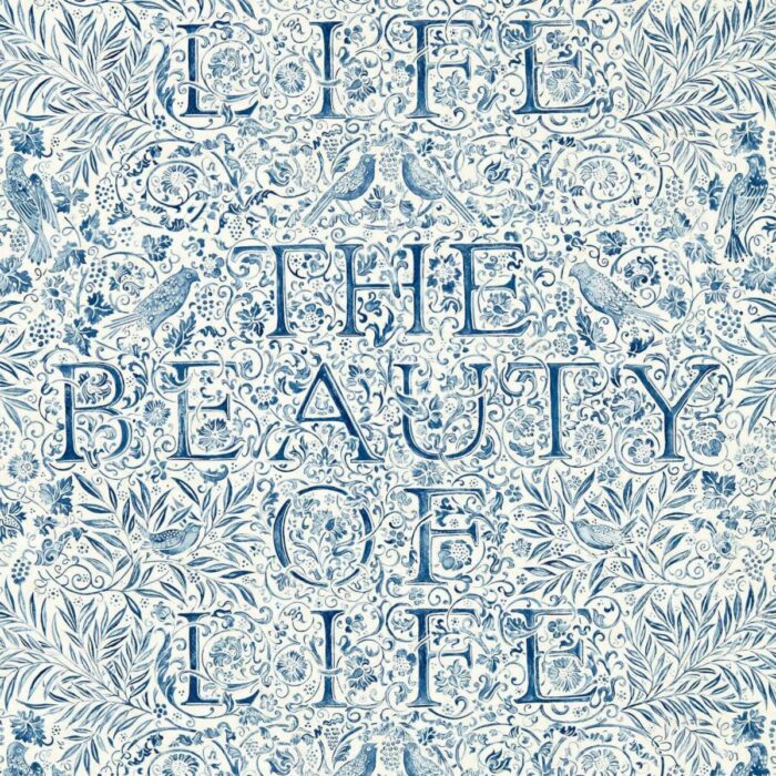 The Beauty of Life Wallpaper - Indigo swatch