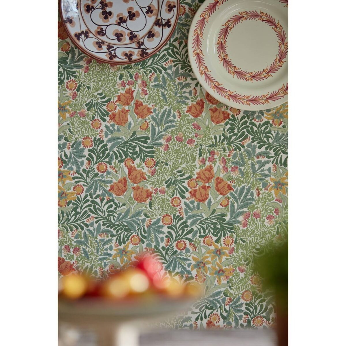 Bower Wallpaper - Boughs Green / Rose by Bower Wallpaper - Boughs Green / Rose from
