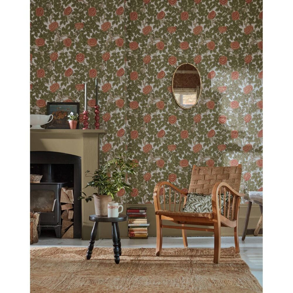 Rambling Rose Wallpaper - Leafy Arbour / Pearwood by Rambling Rose Wallpaper - Leafy Arbour / Pearwood from