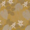 yellow botanical jacquard fabric from Casamance