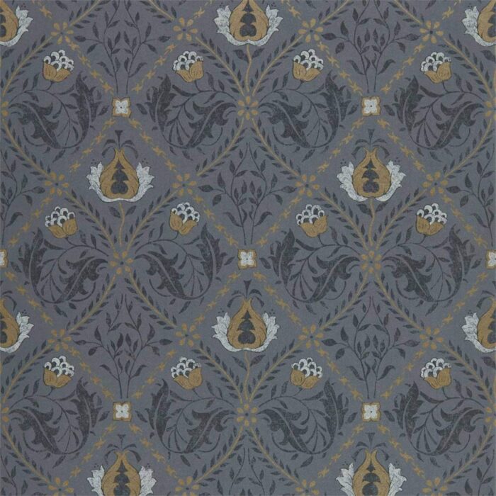 Pure Trellis Wallpaper - Black Ink swatch