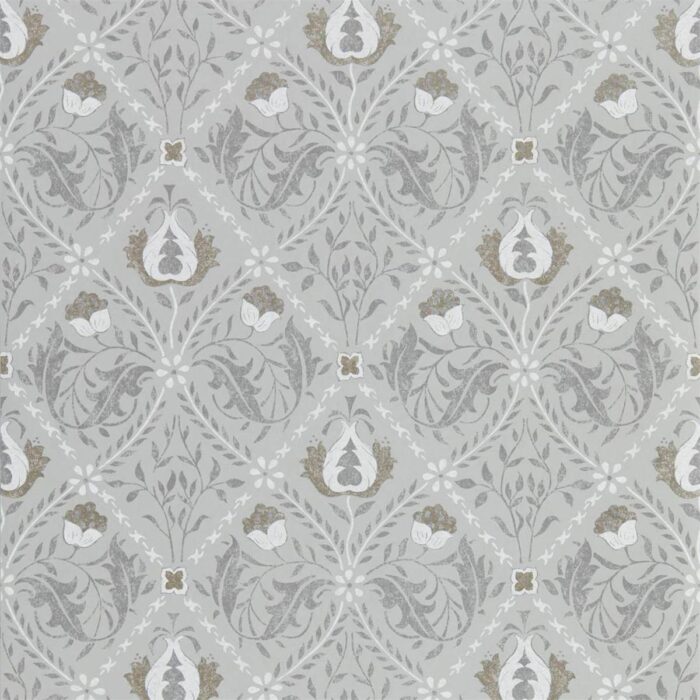 Pure Trellis Wallpaper - Lightish Grey swatch