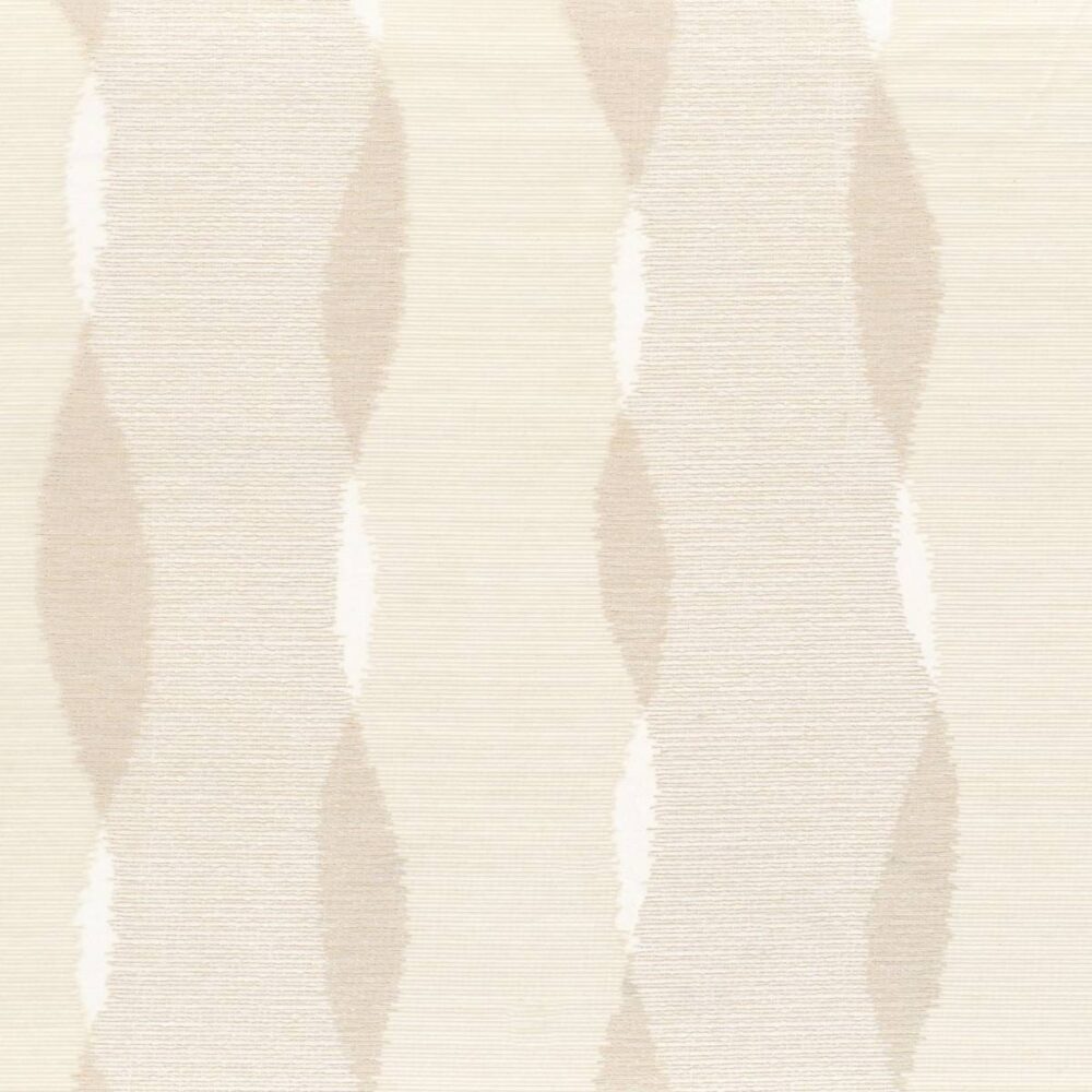 Courtisane Fabric - Nacre by neutral geometric voile-sheer fabric from Casamance