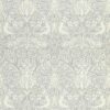 black-grey botanical wallpaper from william morris & co