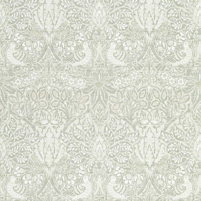 Pure Dove & Rose Wallpaper - Grey Blue swatch