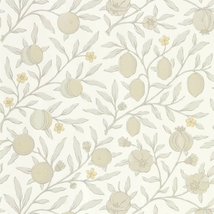 Pure Fruit Wallpaper - Horned Poppy / Grey – Horned Poppy Grey swatch