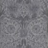 black-grey botanical wallpaper from william morris & co