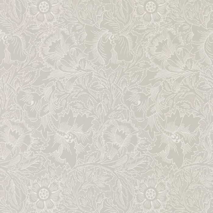 Pure Poppy Wallpaper - Dove / Chalk swatch
