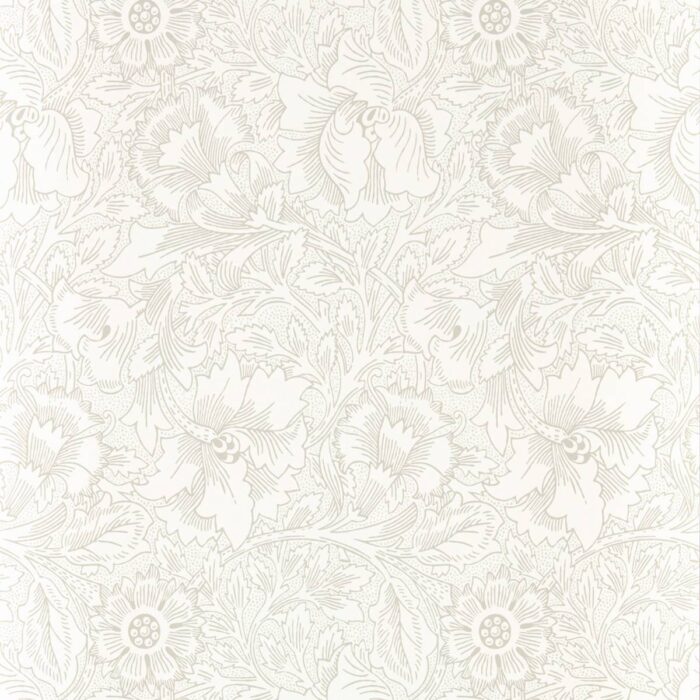 Pure Poppy Wallpaper - Ecru / Stone swatch