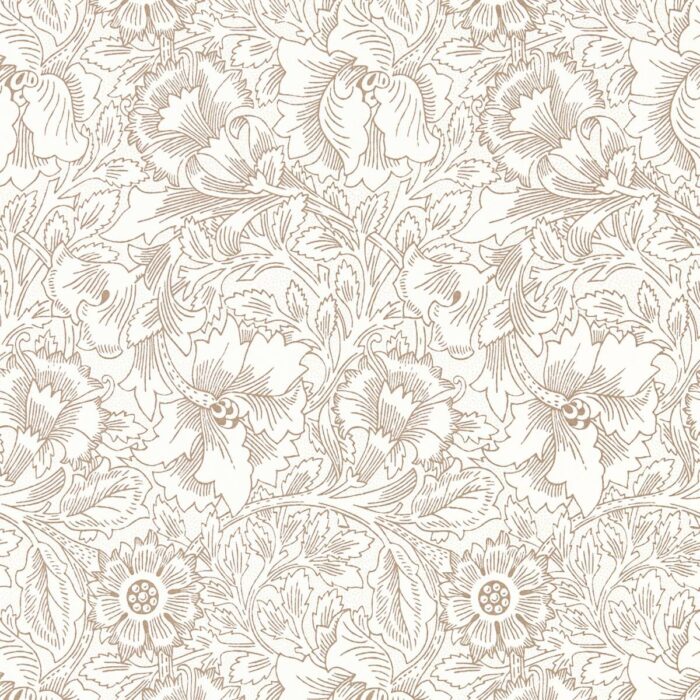 Pure Poppy Wallpaper - Cream / Gold (Glitter) swatch