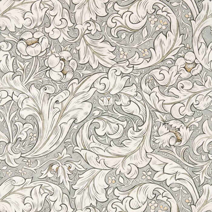 Bachelors Button Wallpaper - Stone / Linen (Price per Mtr) swatch