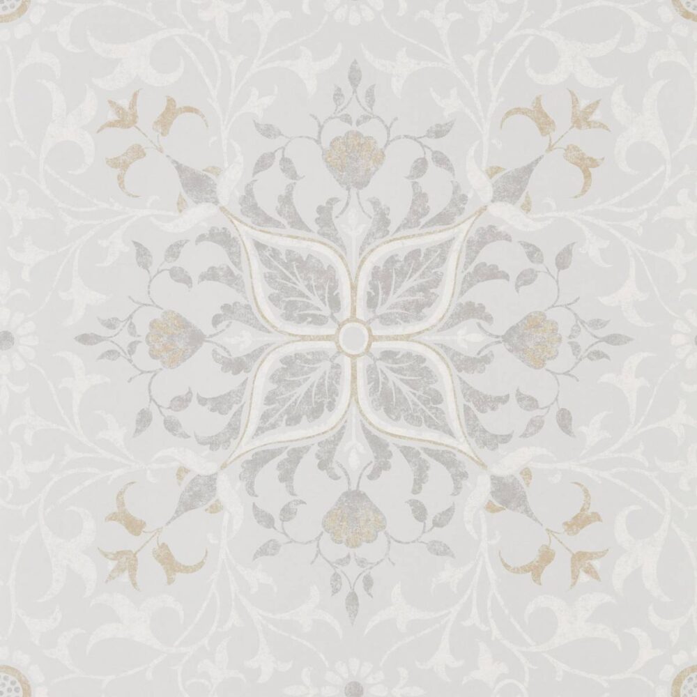 Pure Net Ceiling Wallpaper - Stone / Chalk by neutral traditional wallpaper from william morris & co