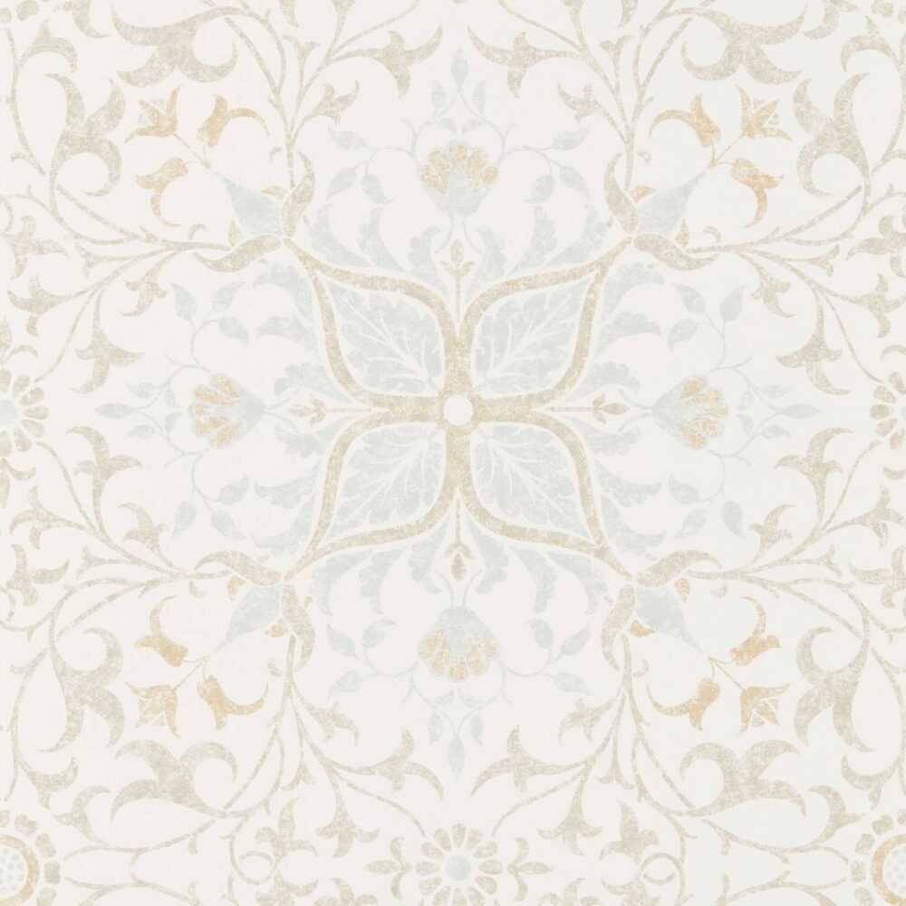 Pure Net Ceiling Wallpaper - Cream / Eggshell by neutral traditional wallpaper from william morris & co