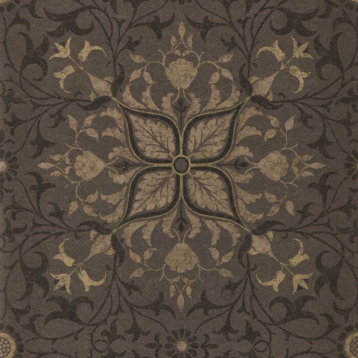 Pure Net Ceiling Wallpaper - Charcoal / Gold swatch