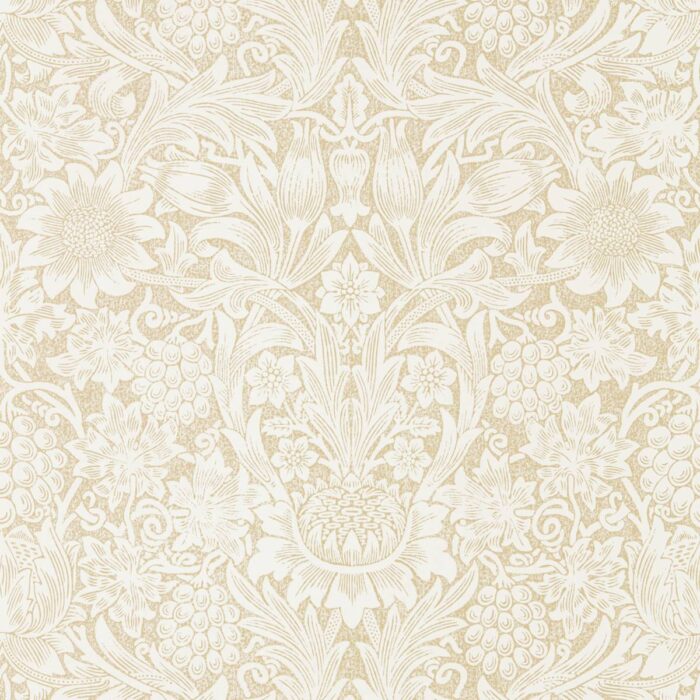 Pure Sunflower Wallpaper - Parchment / Gold swatch